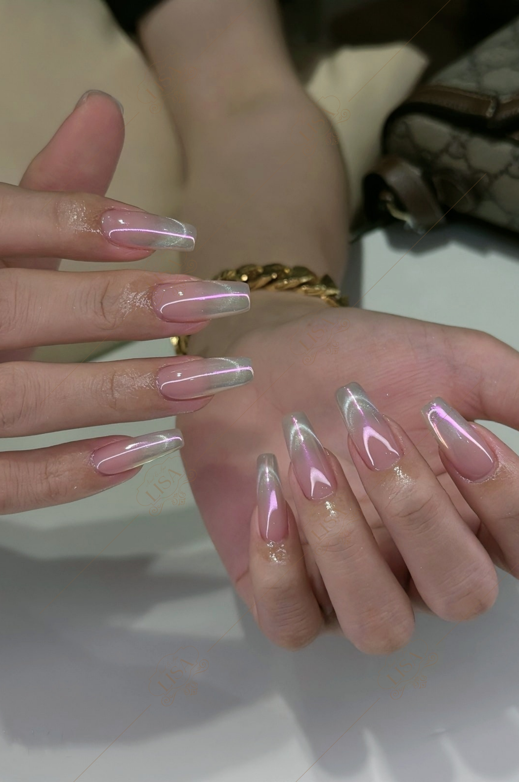 Mẫu Nail Màu Hồng Thạch