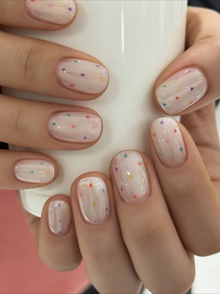 Mẫu nail chấm bi