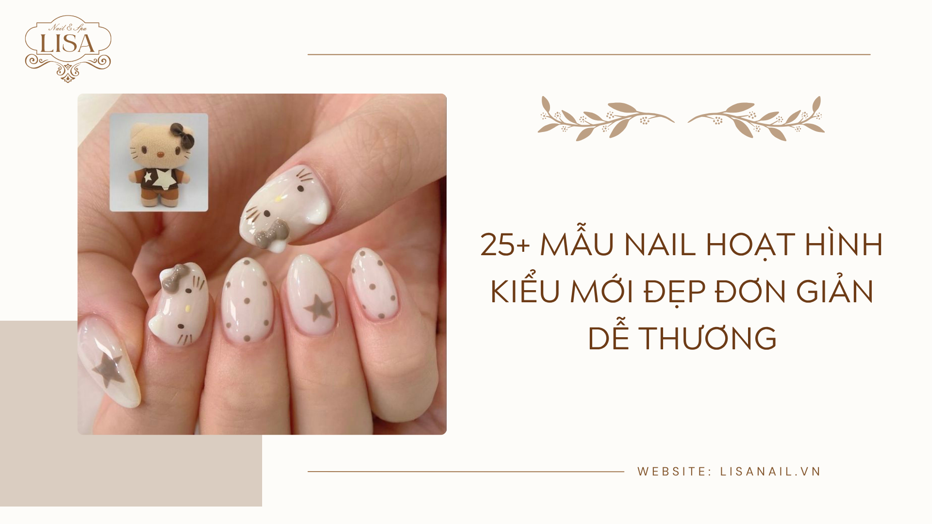 25+ Mẫu nail hoạt hình kiểu mới đẹp đơn giản dễ thương
