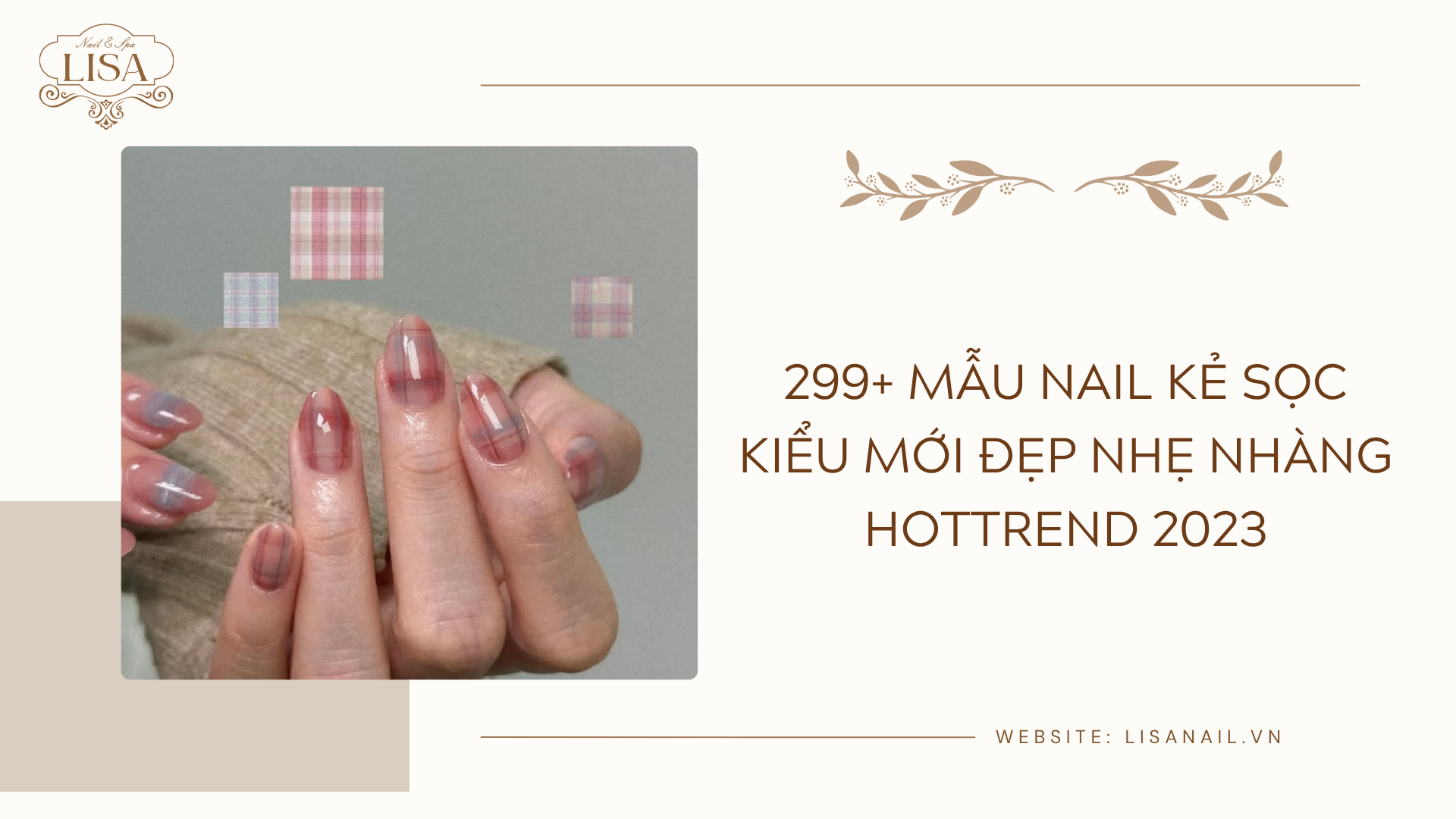 mẫu nail kẻ sọc