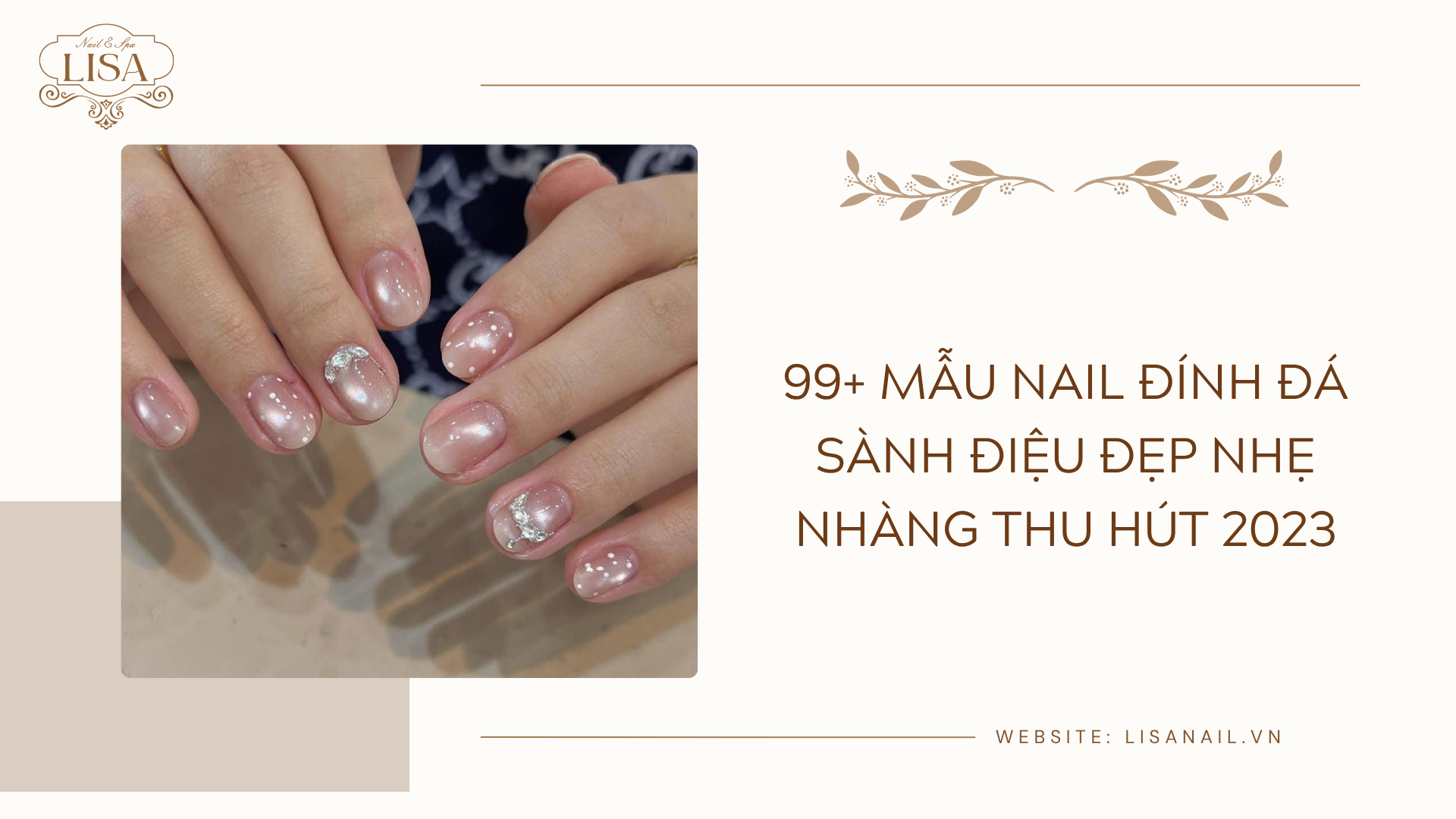 Mẫu nail đính đá