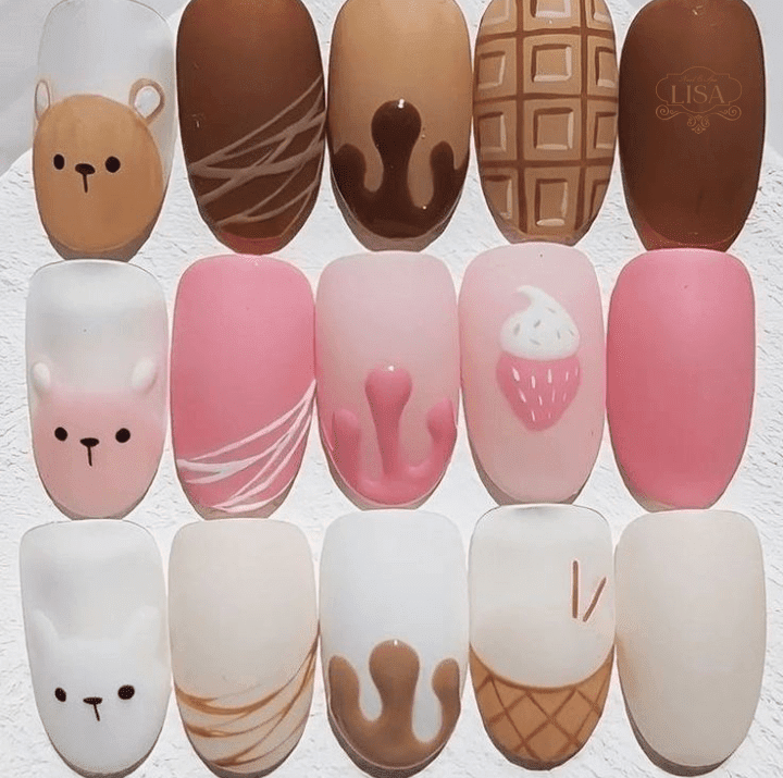 Teddy Bear Nails