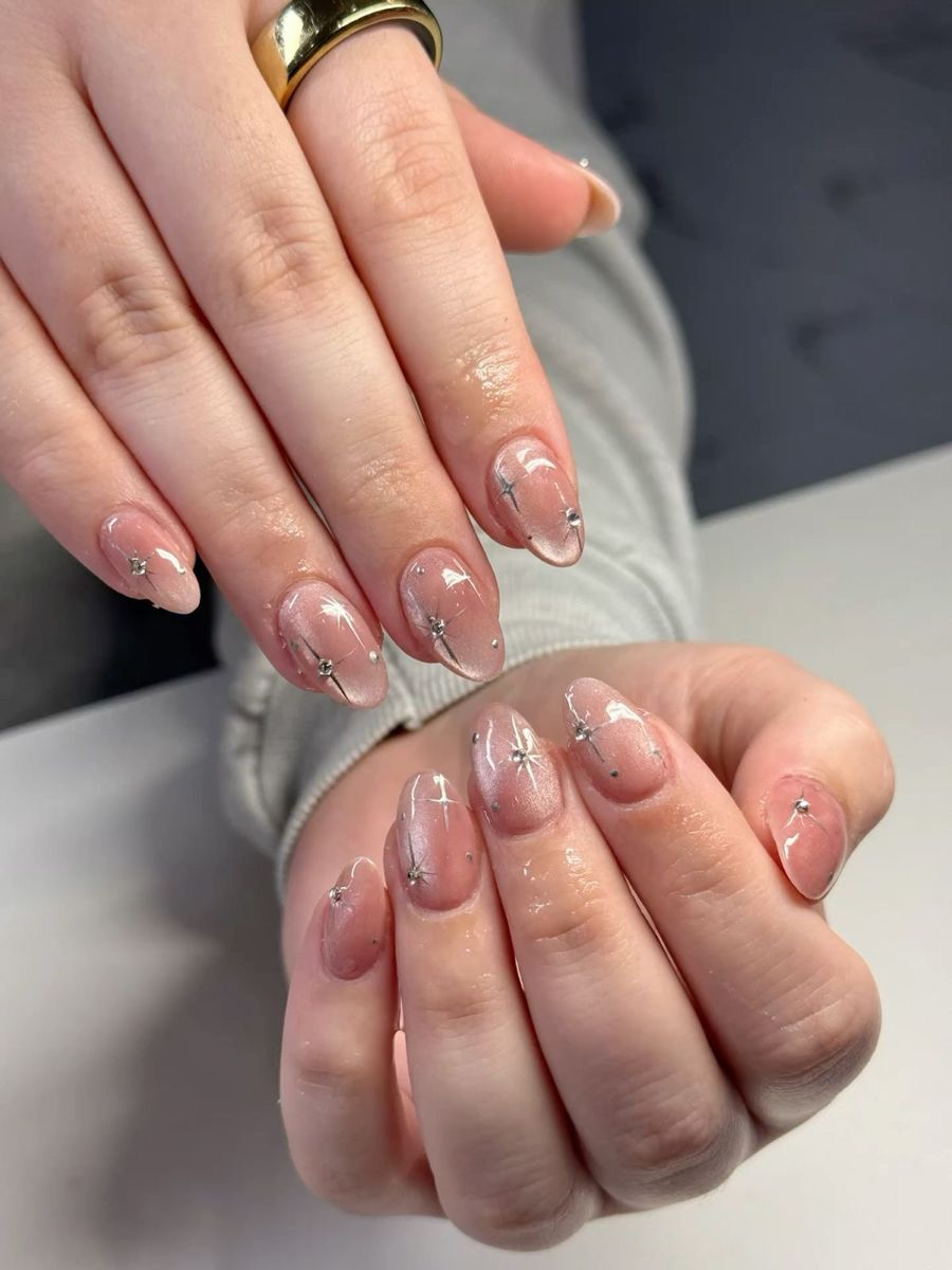 Mẫu Nail Màu Hồng Thạch