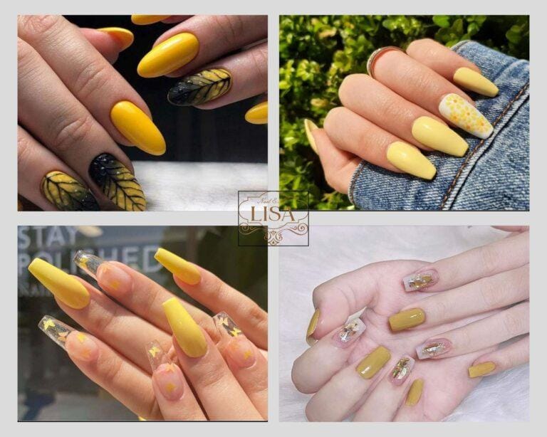 Sơn móng chân màu vàng đơn sắc tinh tế cho người mệnh Thổ