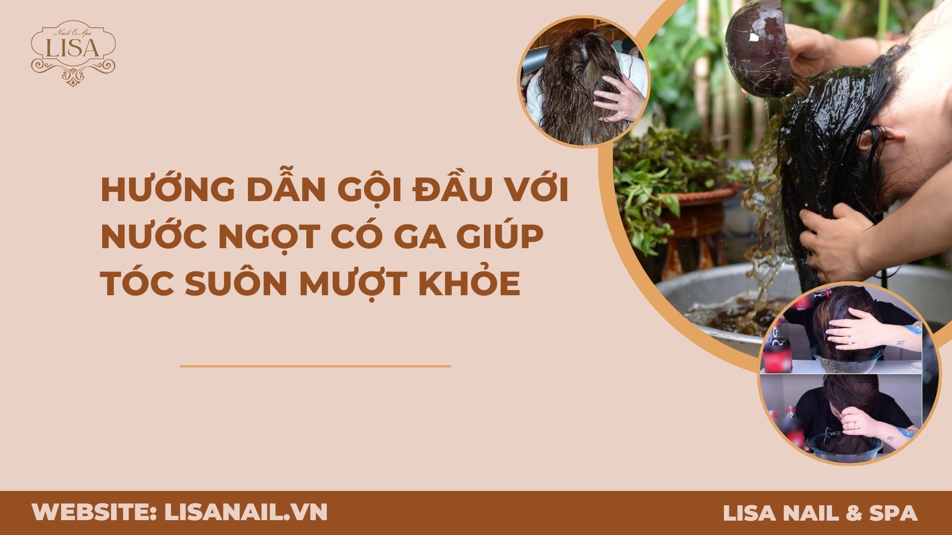 gội đầu với nước ngọt có gá