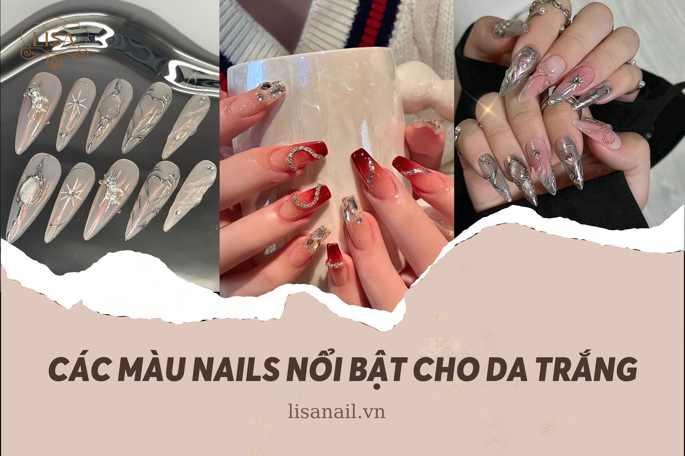 Các màu nails nổi bật giúp da trắng hơn
