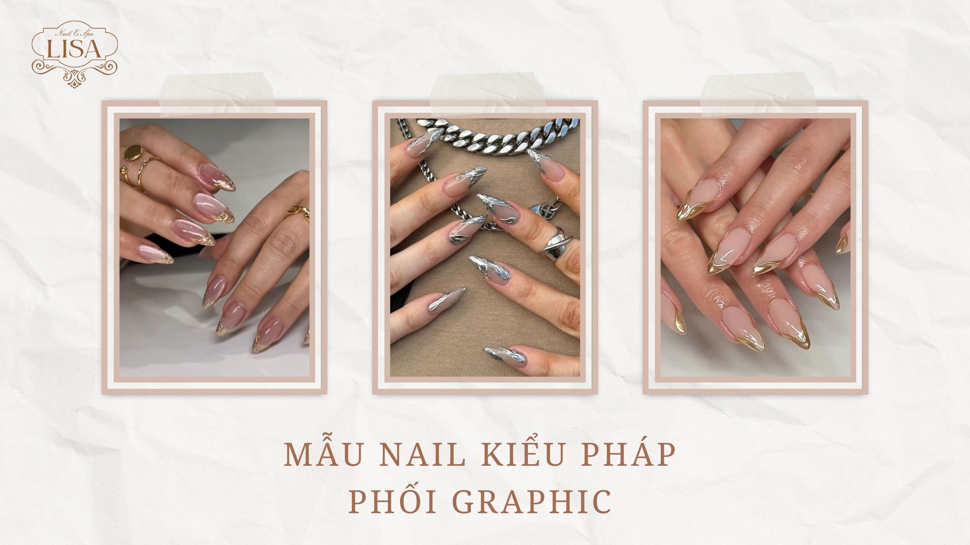 Móng Tay Kiểu Pháp Phối Graphic 