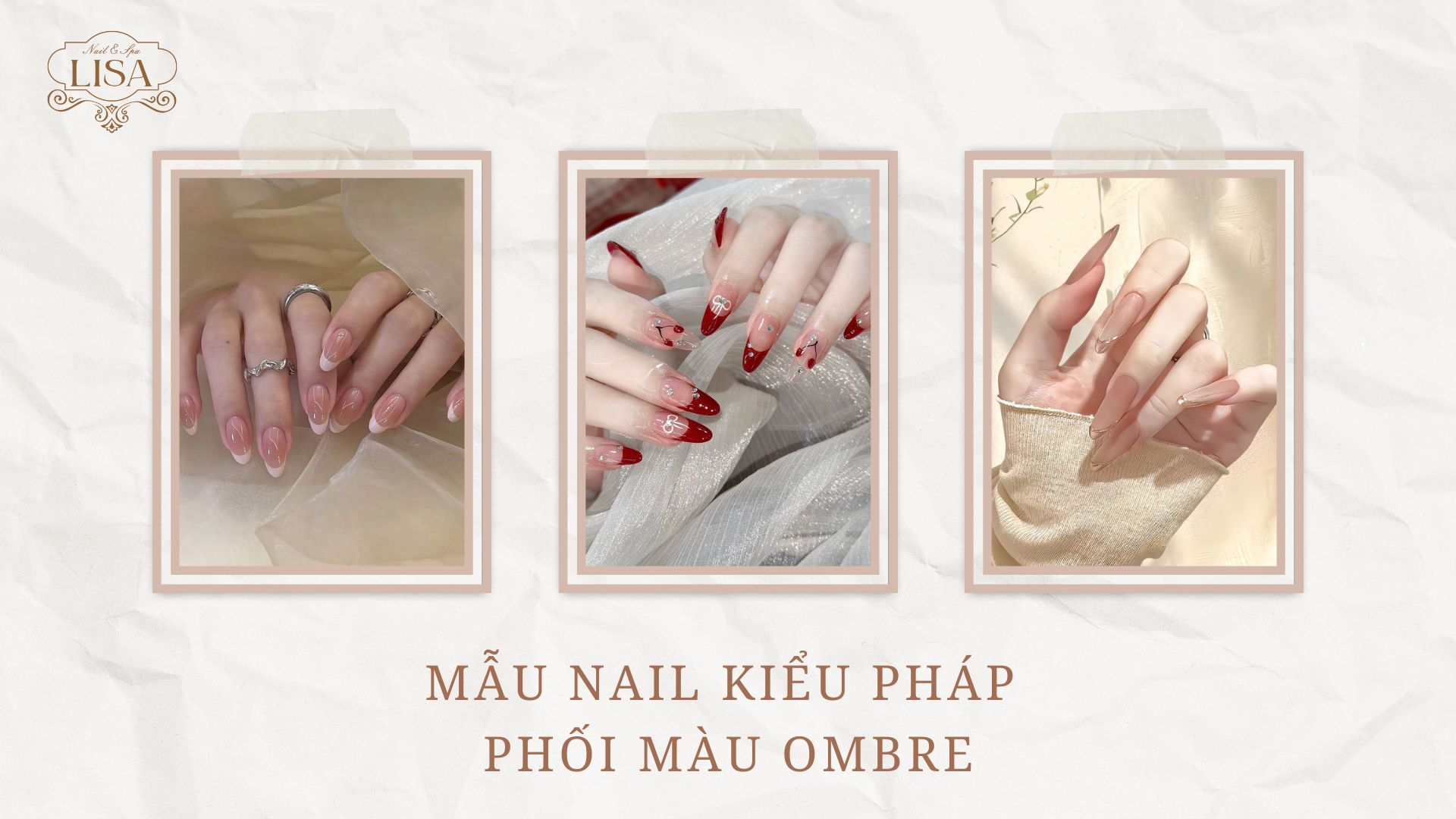Mẫu Nail Kiểu Pháp Phối Màu Ombre