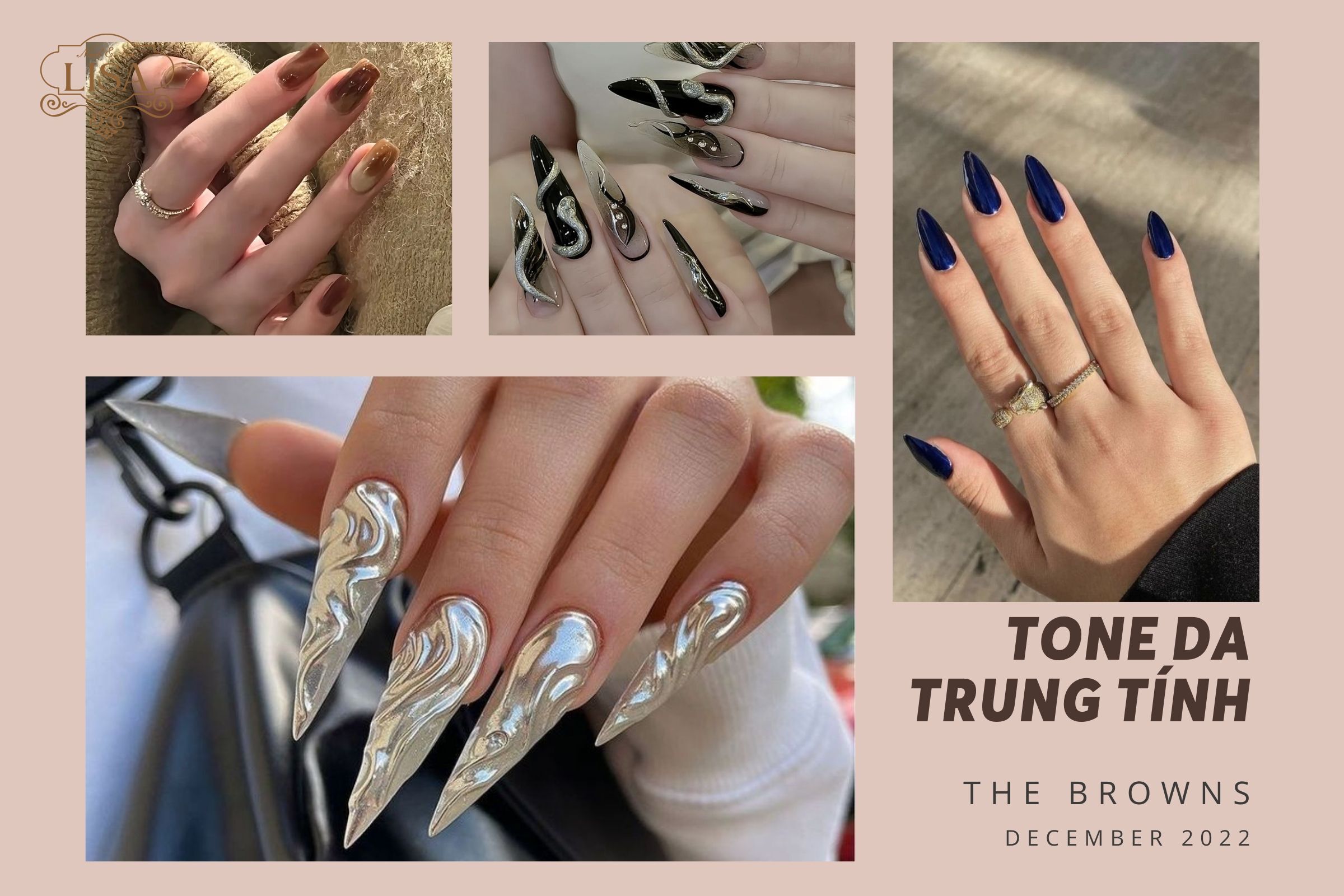 Chọn màu nails theo da trung tính