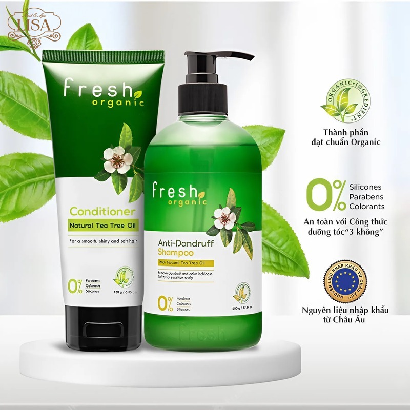 Dầu Gội Tea Tree Anti Dandruff Shampoo Organic Fresh