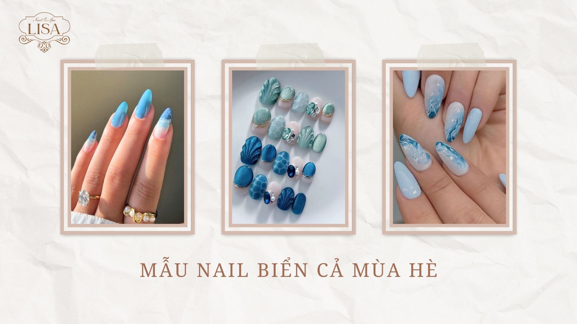 Mẫu nail biển cả mùa hè