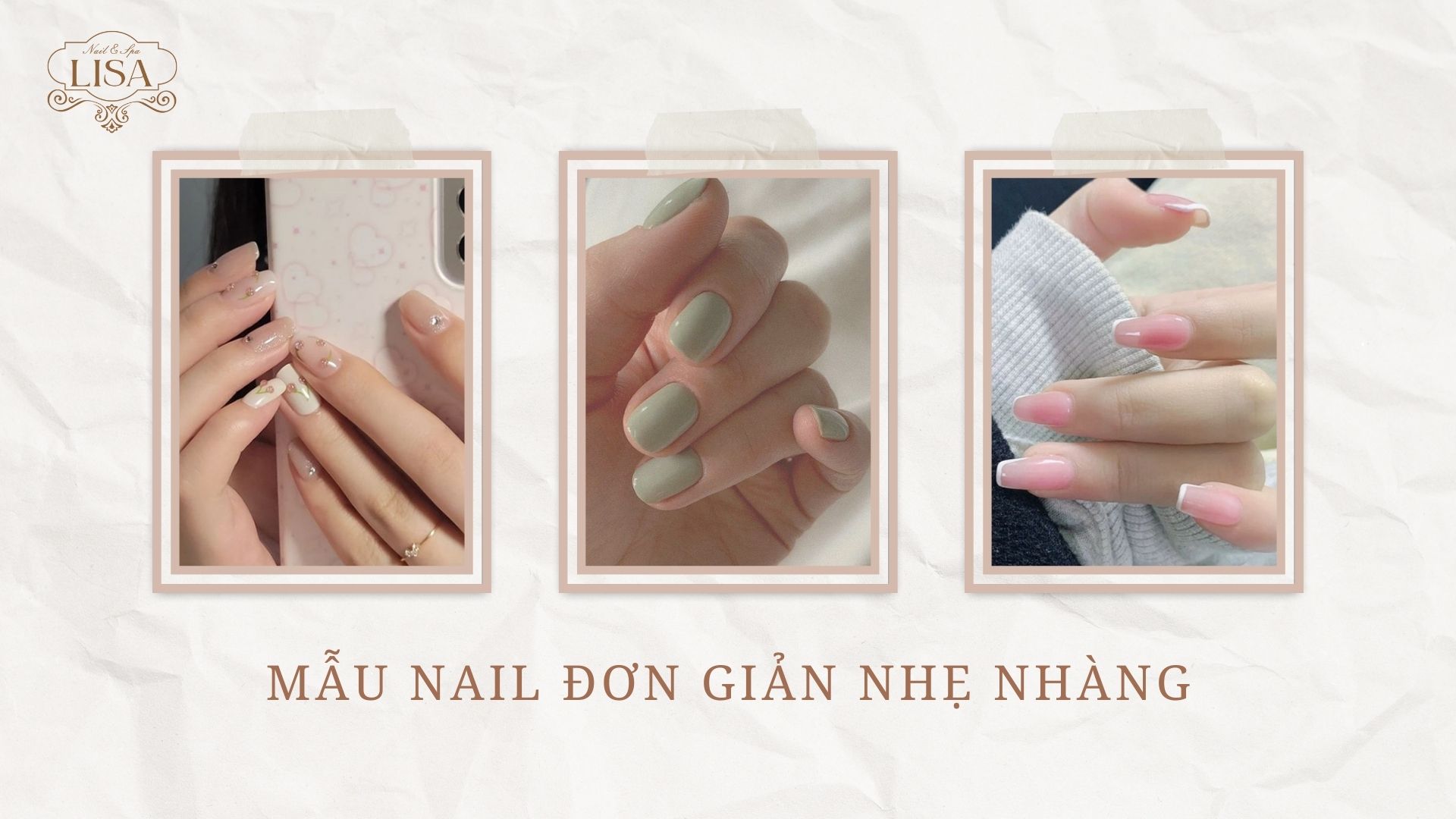 Mẫu Nail Đơn Giản Nhẹ Nhàng