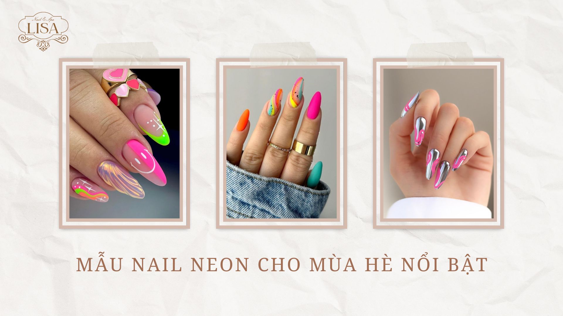 Mẫu nail neon cho mùa hè nổi bật