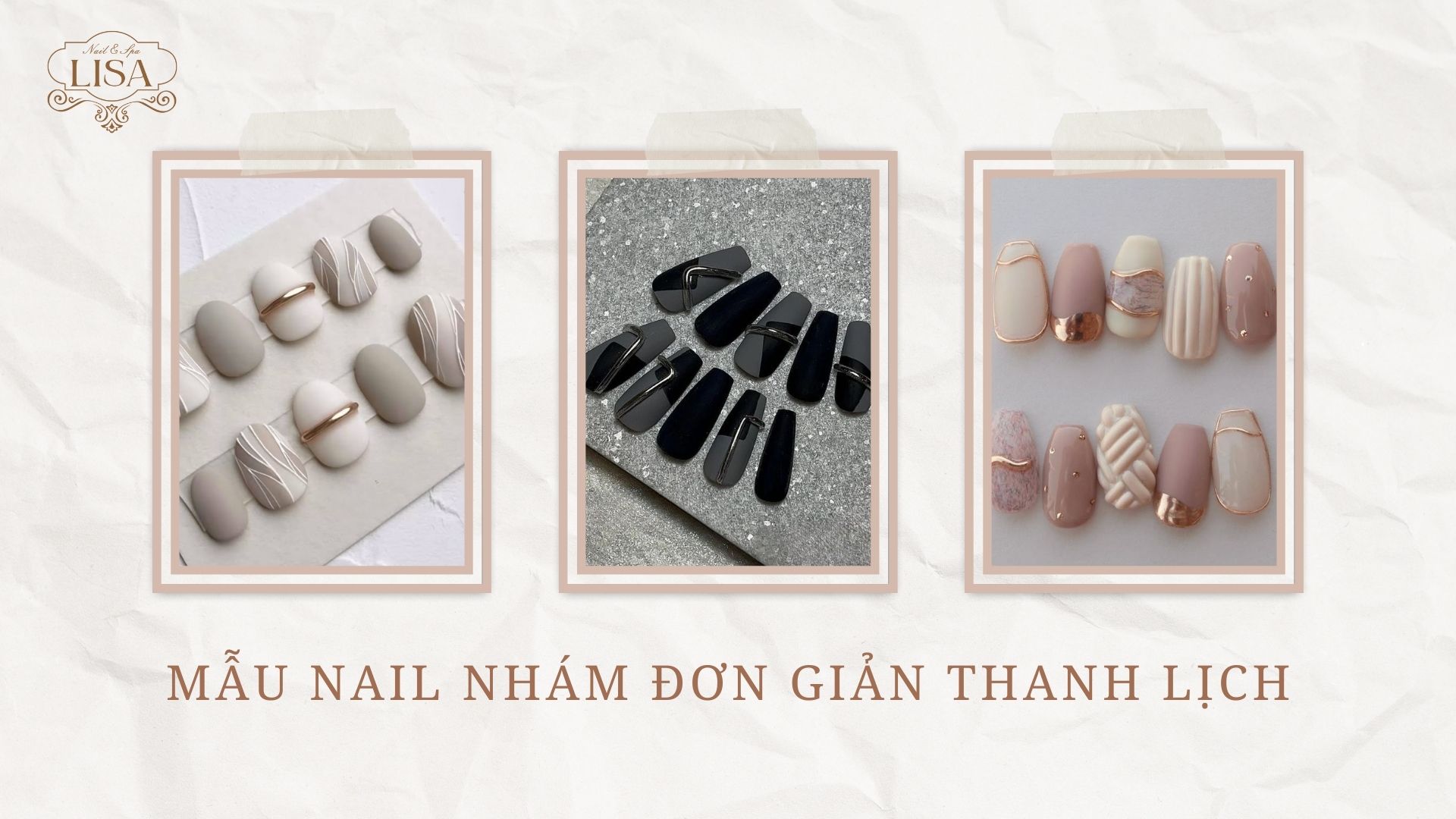 Mẫu Nail Nhám Đơn Giản Thanh Lịch