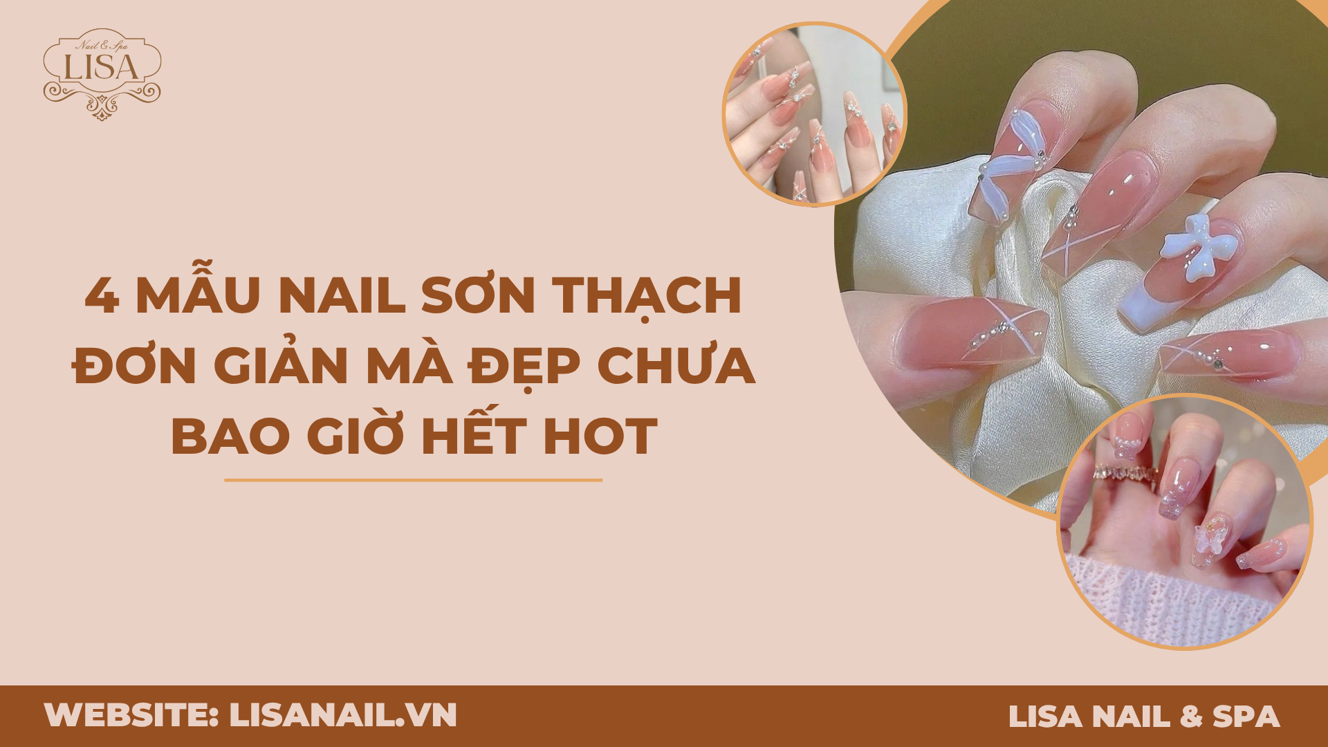 4 Mẫu nail sơn thạch đơn giản mà đẹp chưa bao giờ hết hot