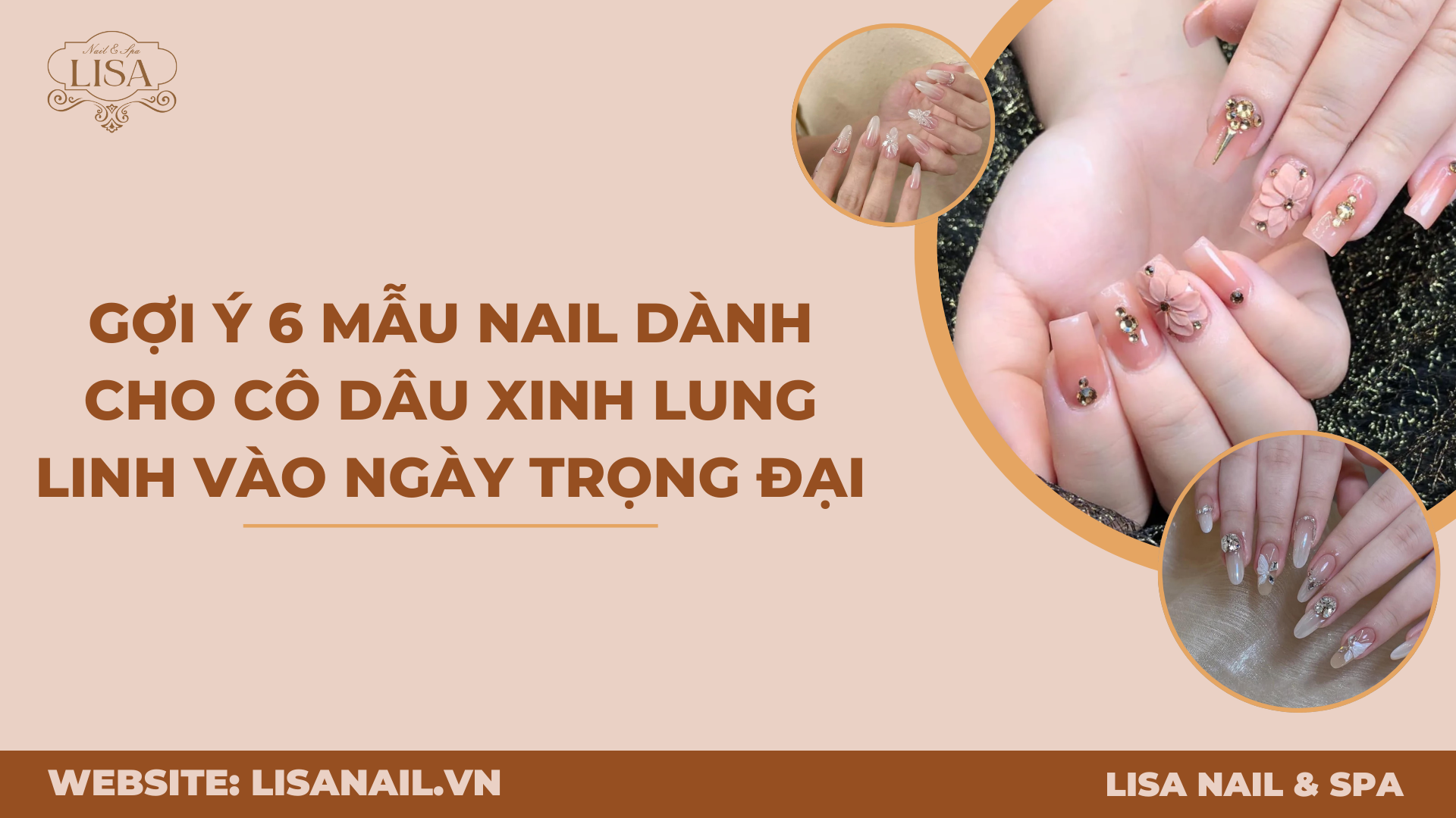 Gợi ý 6 mẫu nail dành cho cô dâu xinh lung linh vào ngày trọng đại