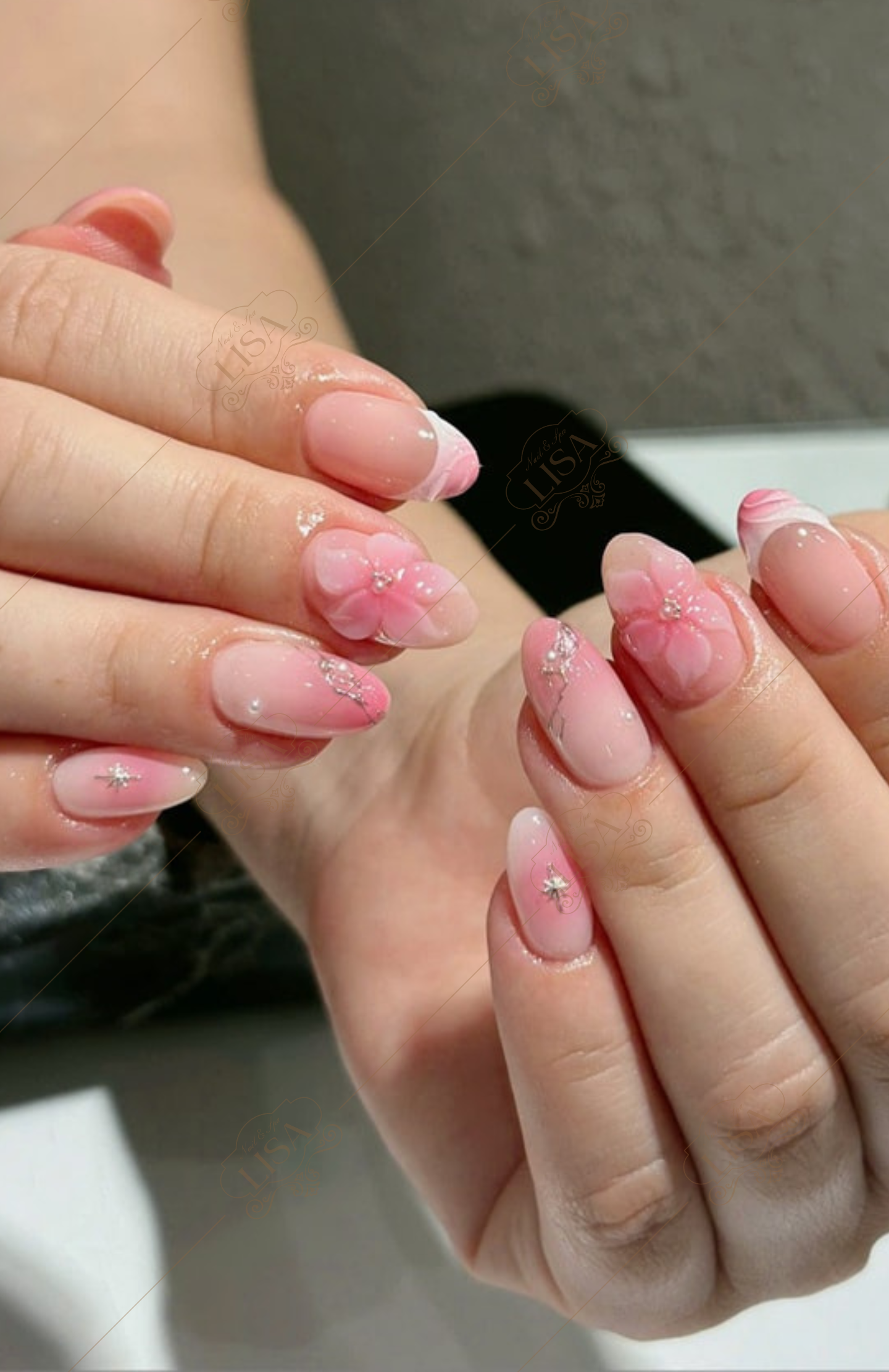 mẫu móng tay đẹp nhẹ nhàng