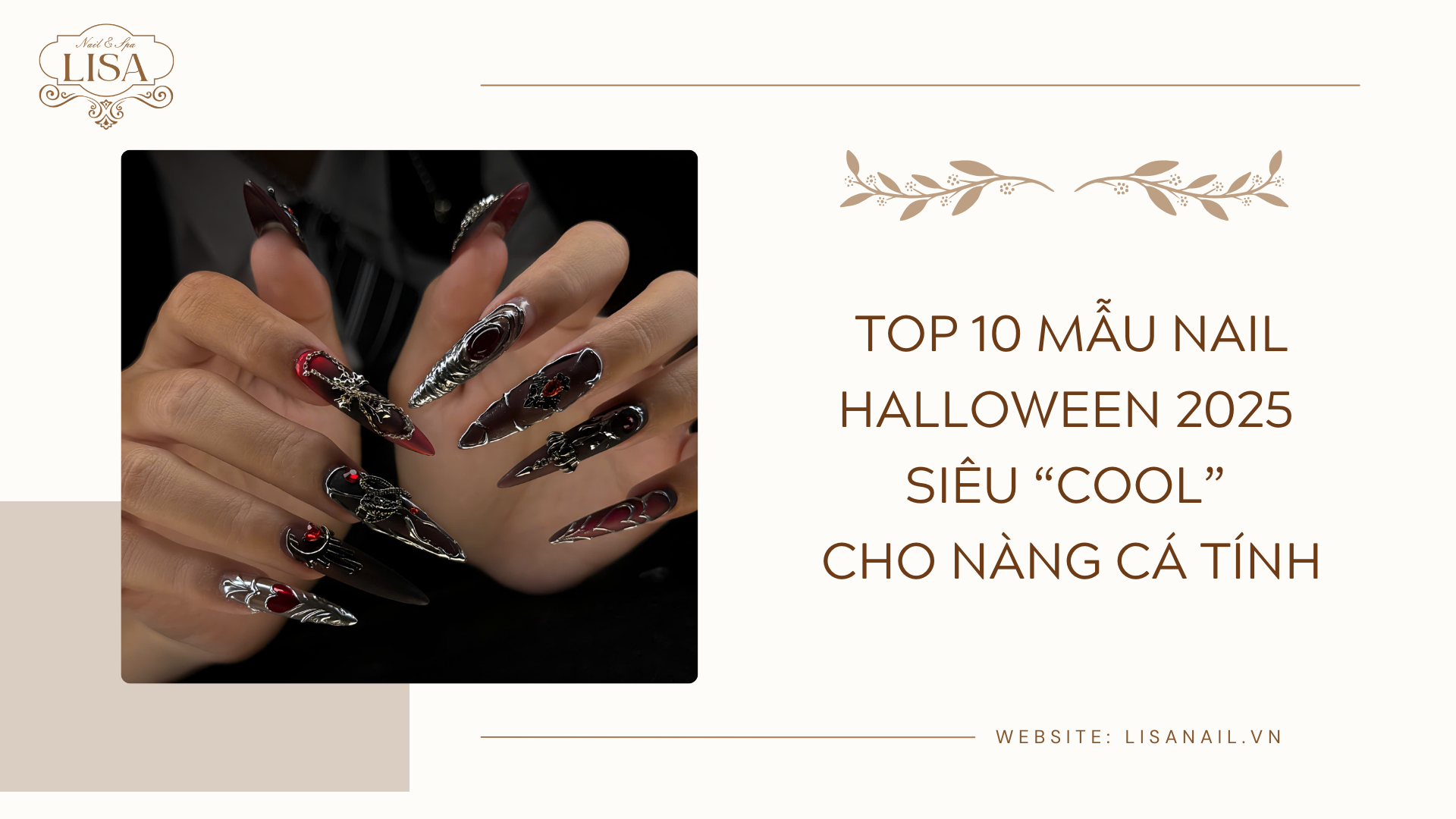 Top 10 mẫu nail Halloween 2025 siêu “cool” cho nàng cá tính