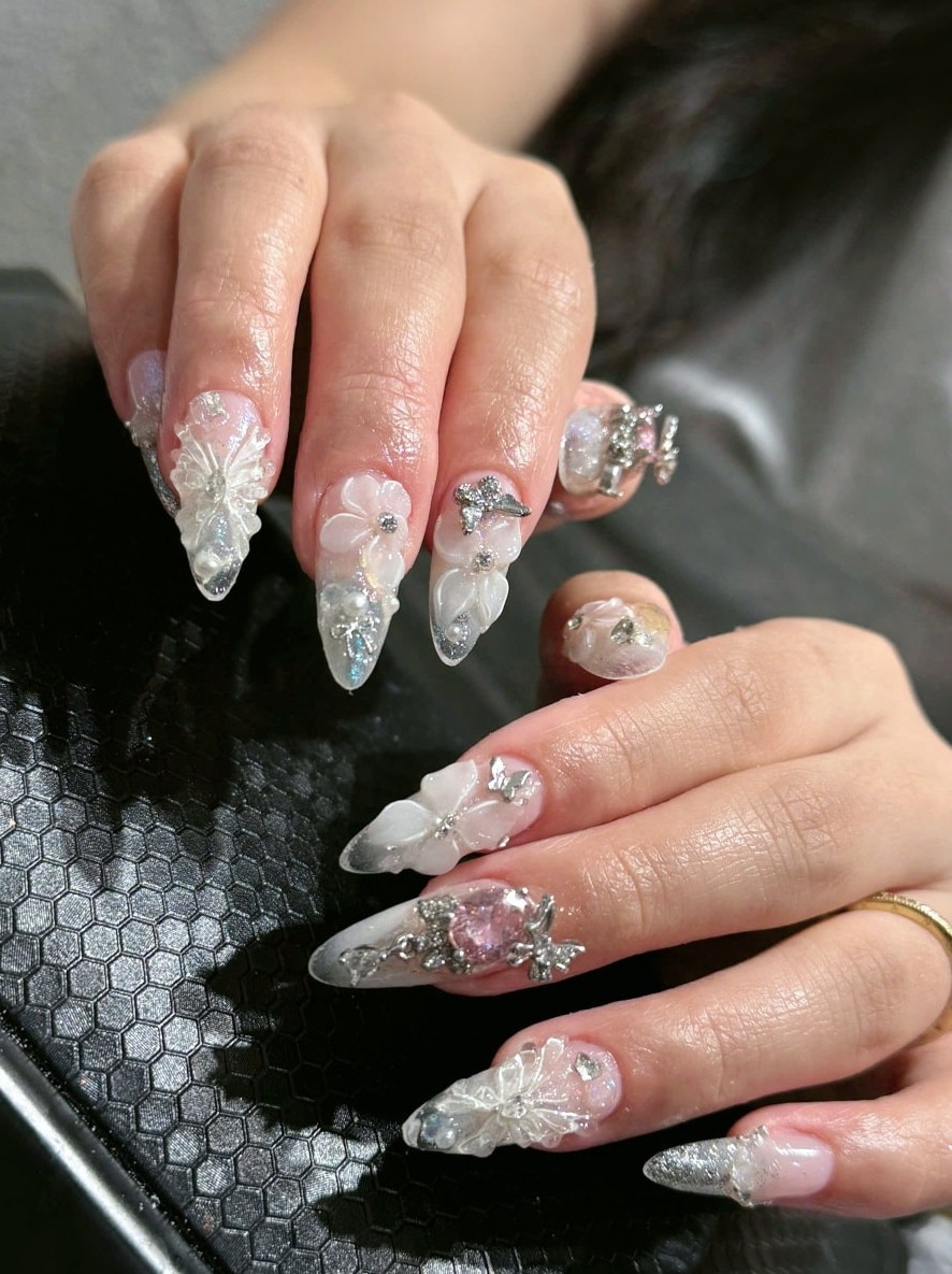 nail cô dâu sang trọng