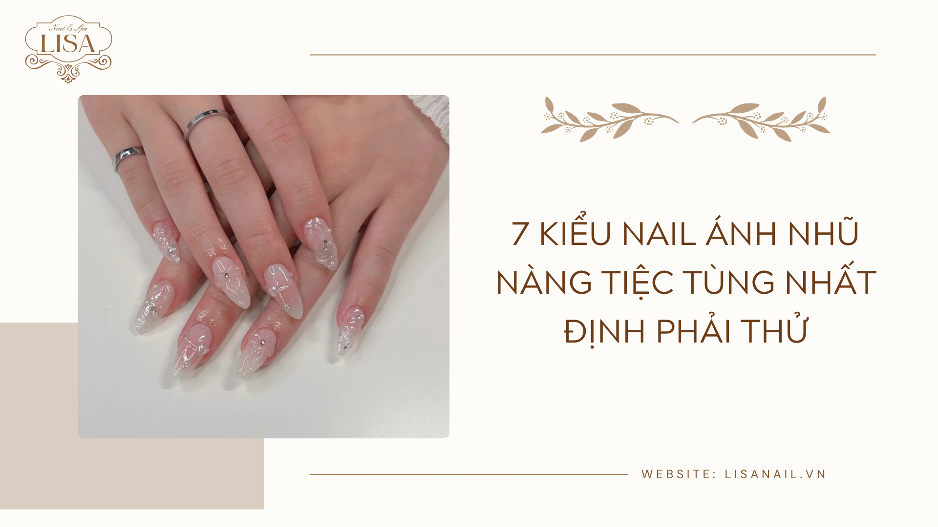 7 Kiểu nail ánh nhũ nàng tiệc tùng nhất định phải thử