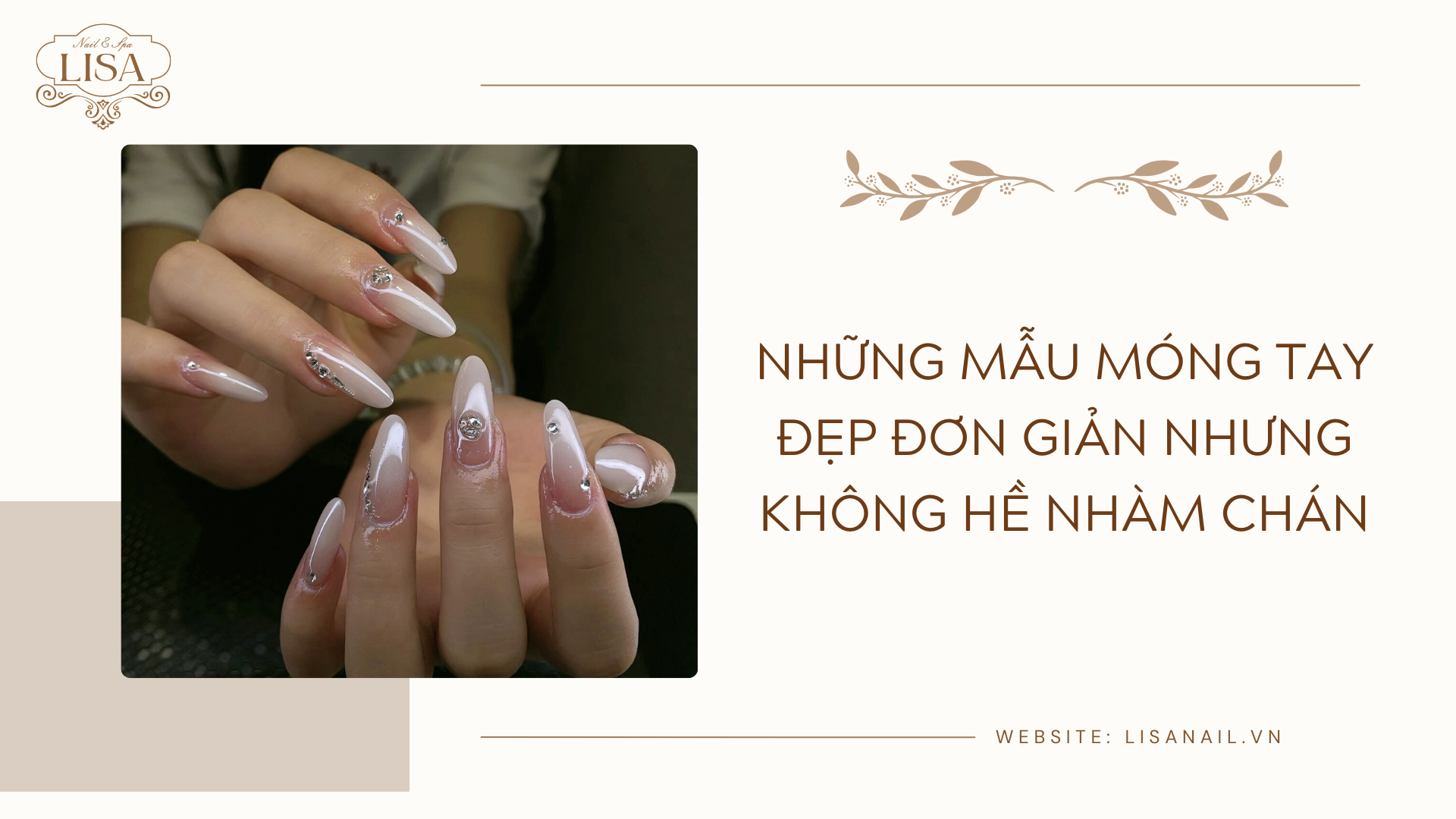 Những mẫu móng tay đẹp đơn giản nhưng không hề nhàm chán
