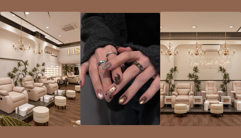 các mẫu nail màu nâu đất