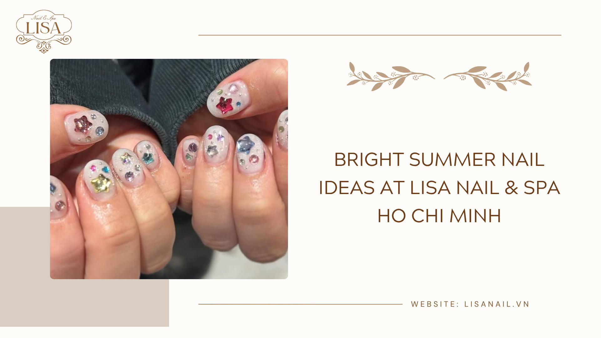 Bright summer nail ideas at Lisa Nail & Spa Ho Chi Minh