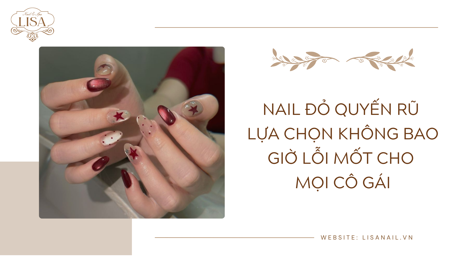 Nail đỏ quyến rũ lựa chọn không bao giờ lỗi mốt cho mọi cô gái