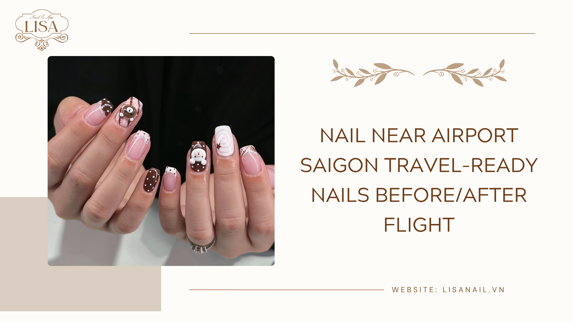 Nail near airport Saigon travel-ready nails before/after flight