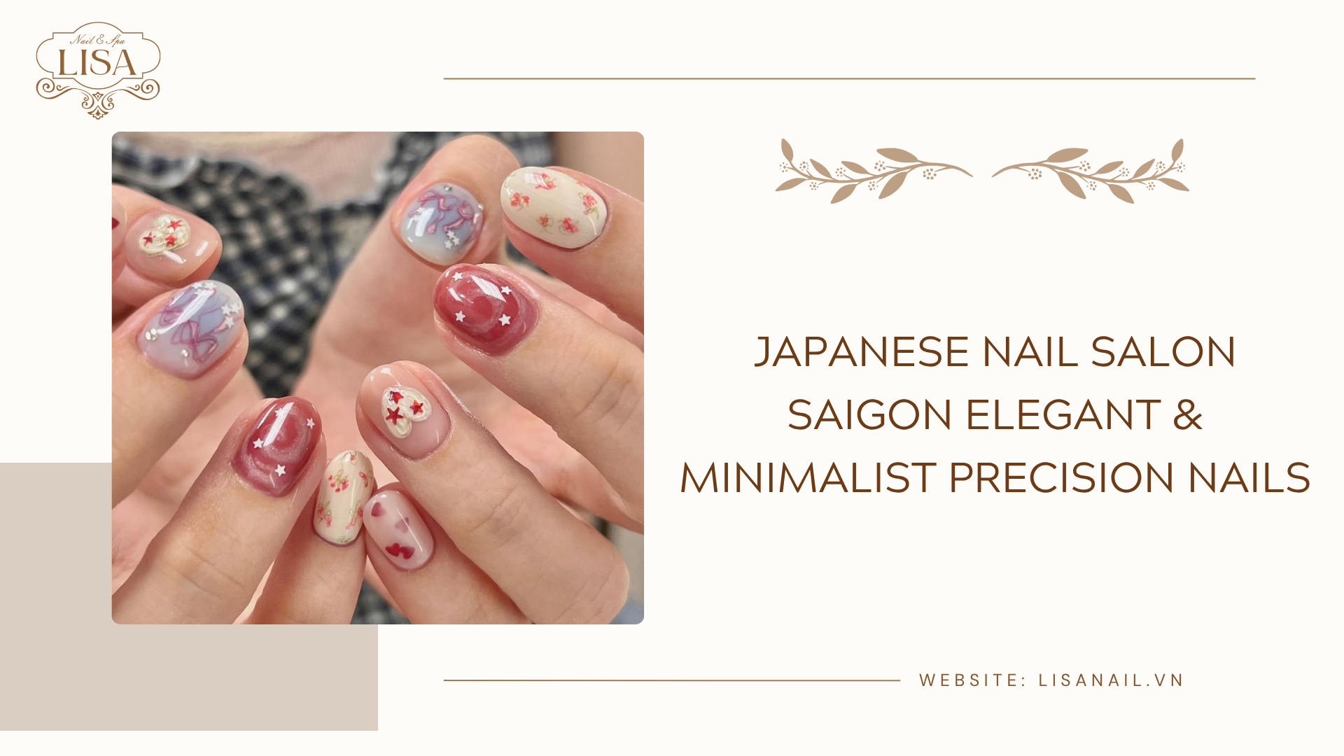 Japanese nail salon Saigon elegant & minimalist precision nails