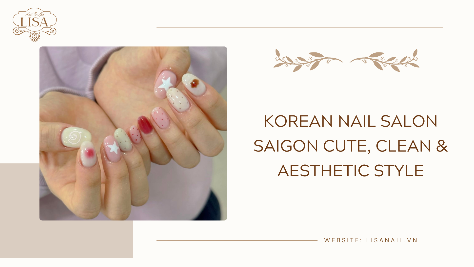 Korean nail salon Saigon cute, clean & aesthetic style