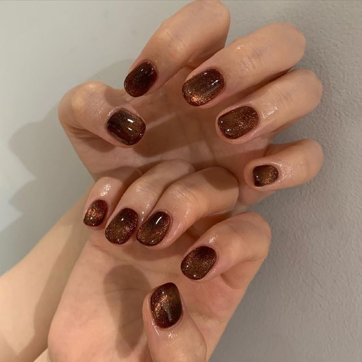các mẫu nail màu nâu đất