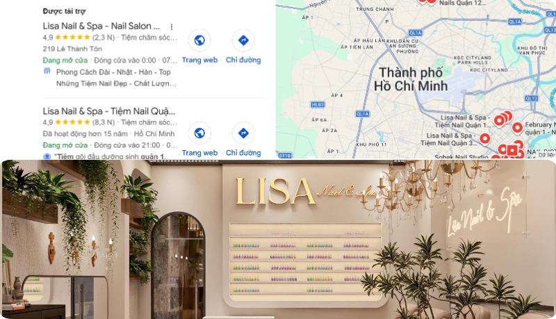 tiệm nail gần đây nhất