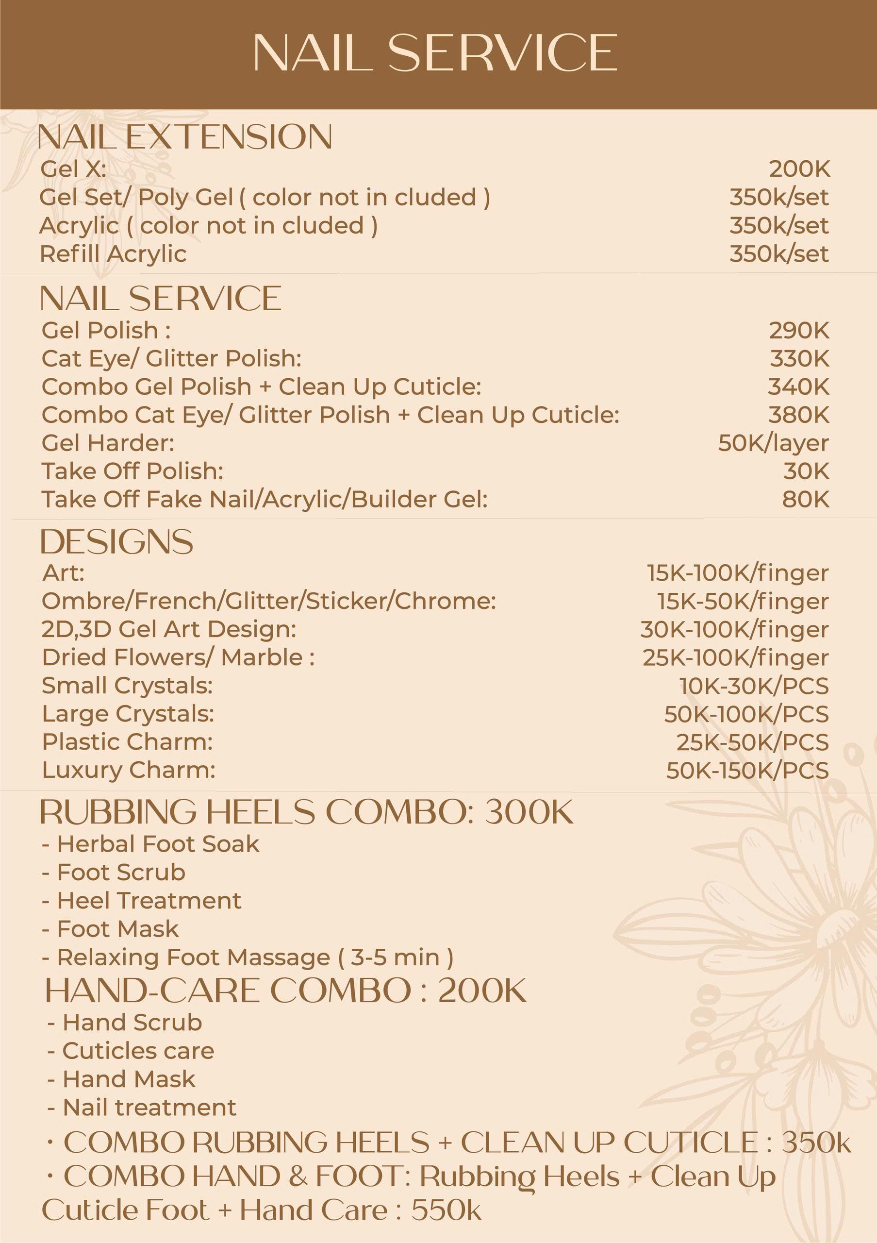 manicure price Ho Chi Minh City