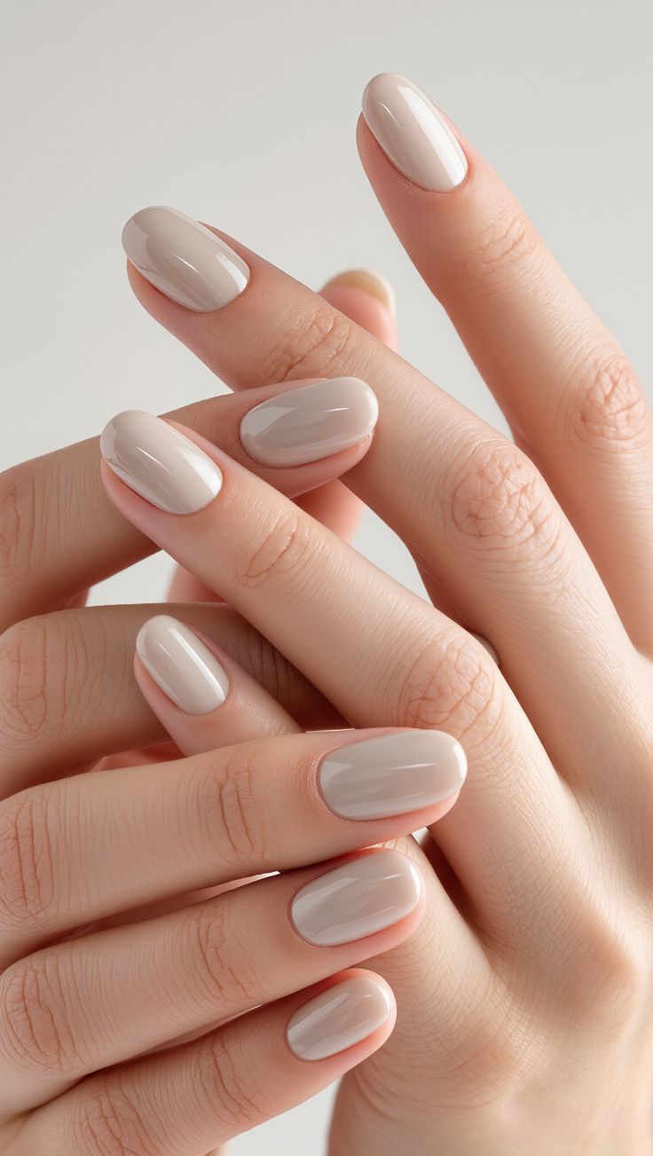mẫu nail màu nude