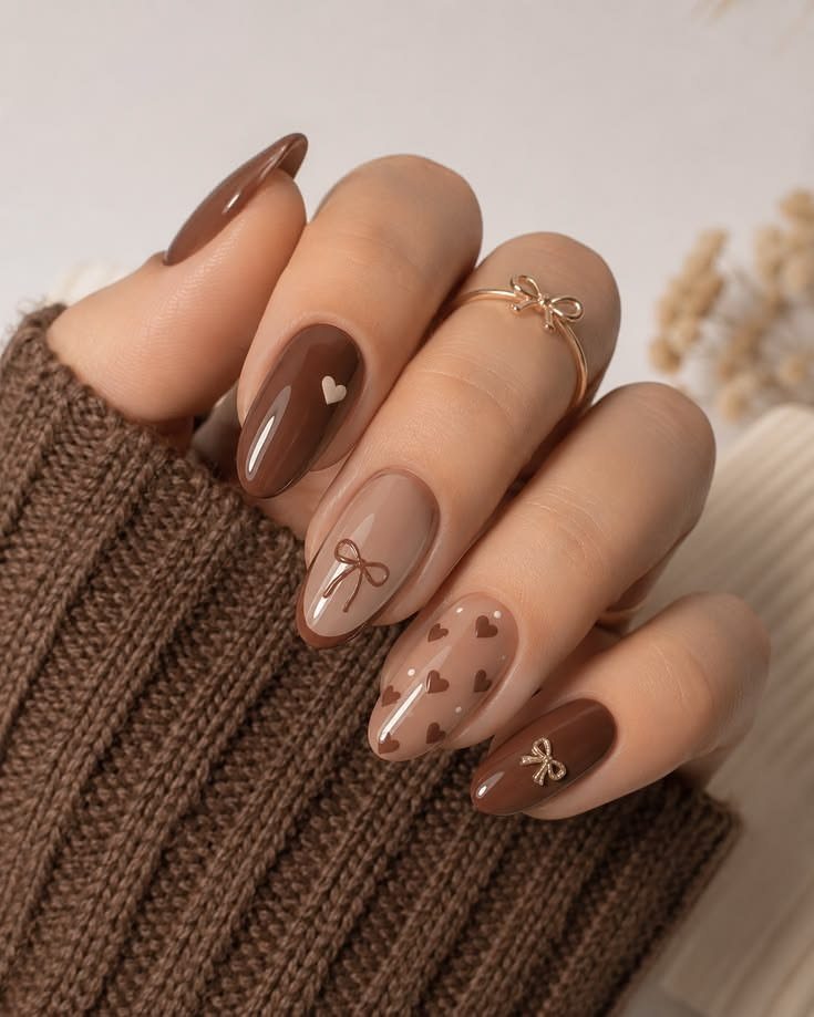 mẫu nail màu nude